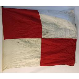 Vintage Ship's Signal Flag -- Uniform (U) -- 66x53