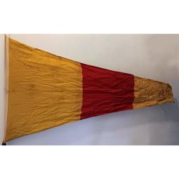 Vintage Ship's Signal Flag or Pennant -- Number 0  (Zero) -- 90x38