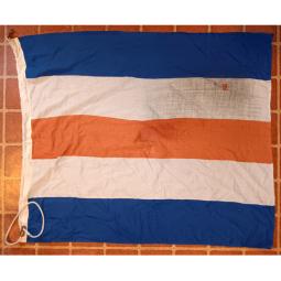 Vintage Ship's Signal Flag -- Charlie (C) -- 48x38