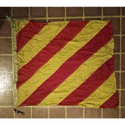 Vintage WW2 Era Ship's Signal Flag -- Yankee (Y) -- 39x34