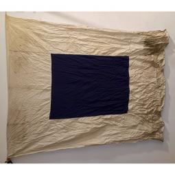 Vintage Ship's Signal Flag -- Sierra (S) -- 71x56