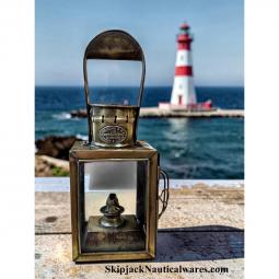 Hand-Held Deck Lantern- Robb, Moore, & Neill, Ltd., Ship Chandlers- Glasgow, Cardiff & London