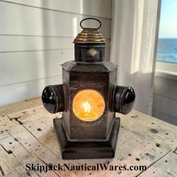 Classic, Early 20th Century Painted Brass Combination Small Boat Bow Light