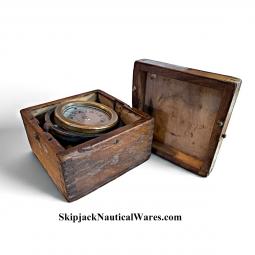 Small Boat, Liquid-Filled Boxed Compass- M.C.& Co.