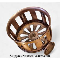 Antique Brass Canister or Lamp Holder