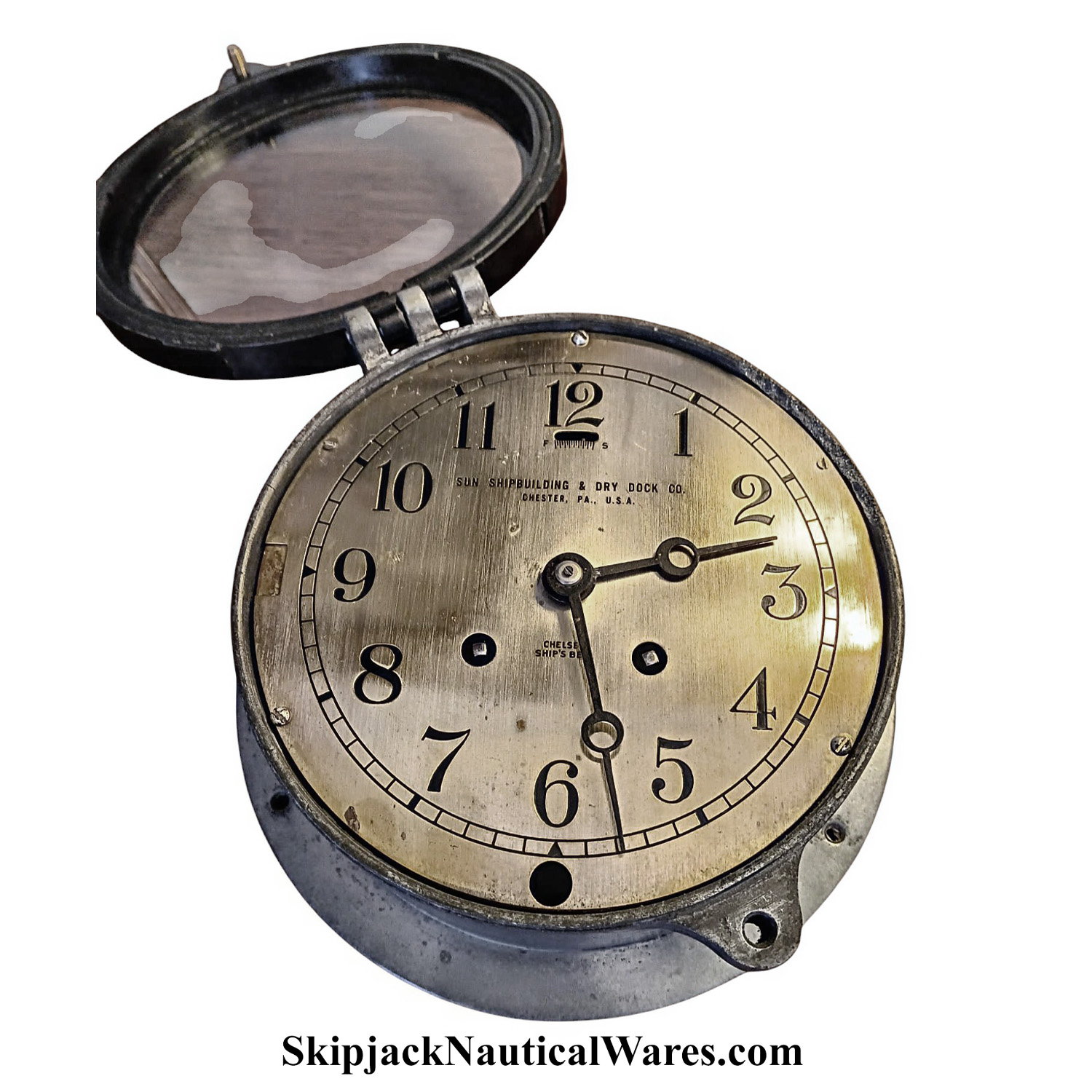 WWII Chelsea Ship's Bell Clock: Skipjack Nautical Wares