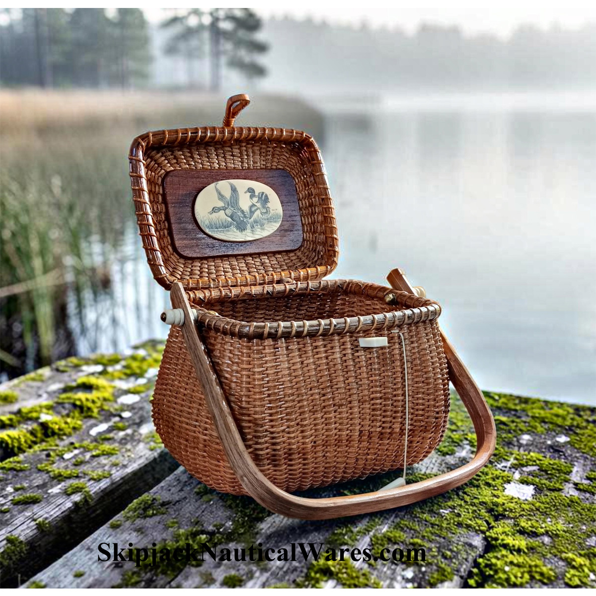 Nantucket Lightship Style Creel Basket Purse by Farnum: Skipjack