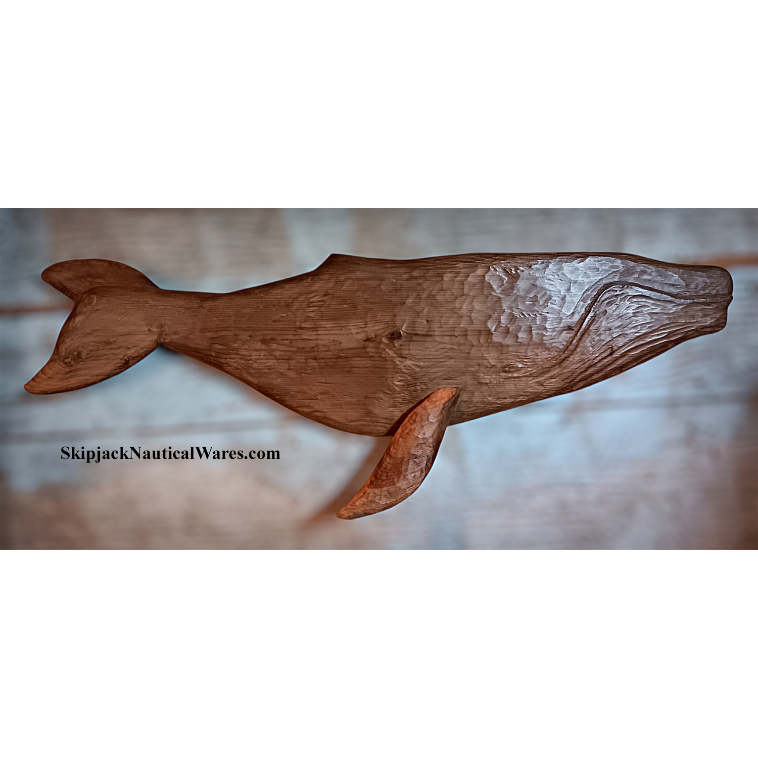 Humpback whales HUDSON INLAY 木製アート Hand-Carved Humpback Whale