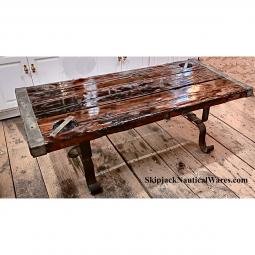 WWII US Liberty Ship Hatch Cover Nautical Coffee Table