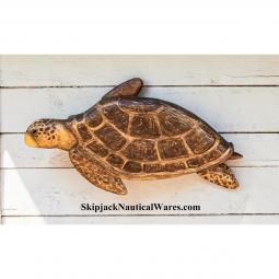 Carved Wood Loggerhead Sea Turtle by Adam Pearson