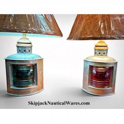 A Matching Pair of Perko Port & Starboard Lights, Nautical Table Lamps