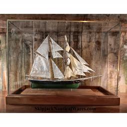 Handcrafted, Fully Rigged Cased Model Of The Brigantine 'NEWSBOY', 1854