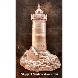 Nubble Lighthouse Brass Door Knocker