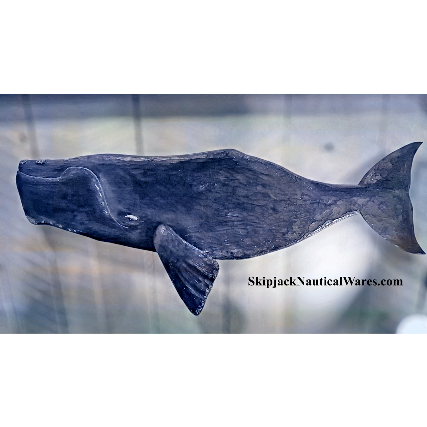 Carved Wood and Painted Right Whale by Adam Pearson: Skipjack