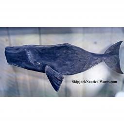 Carved Wood and Painted Right Whale by Adam Pearson