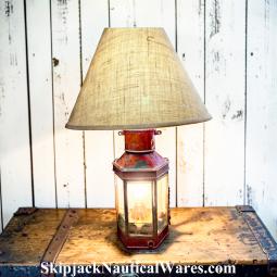 A WW II Era British Made Ship's Cabin Light- Repurposed Nautical Table Lamp