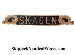 "Skagen" Ships Nameboard, Quarterboard