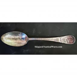 Admiral Dewey Flagship Olympia Silver Plated Souvenier Spoon