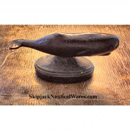 Antique Cast Metal Sperm Whale Paperweight