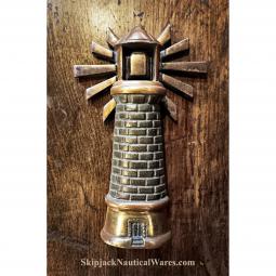 Vintage Brass & Bronze Nautical Lighthouse Door Knocker