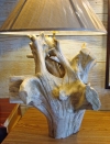 Natural Cedar Driftwood Lamp, reverse view