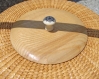 Nantucket Style Round Lidded Basket With Bone Scrimshaw