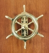 Ship wheel brass door knocker