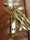 Ship wheel brass door knocker
