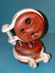 Custom made dead eyes made with bubinga