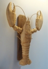 &quot;White Lobster&quot; folk art carving by J P Johnson -- length 29&quot;