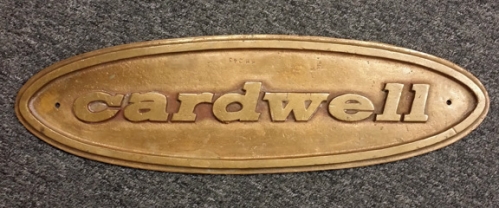 Cardwell bronze company plaque