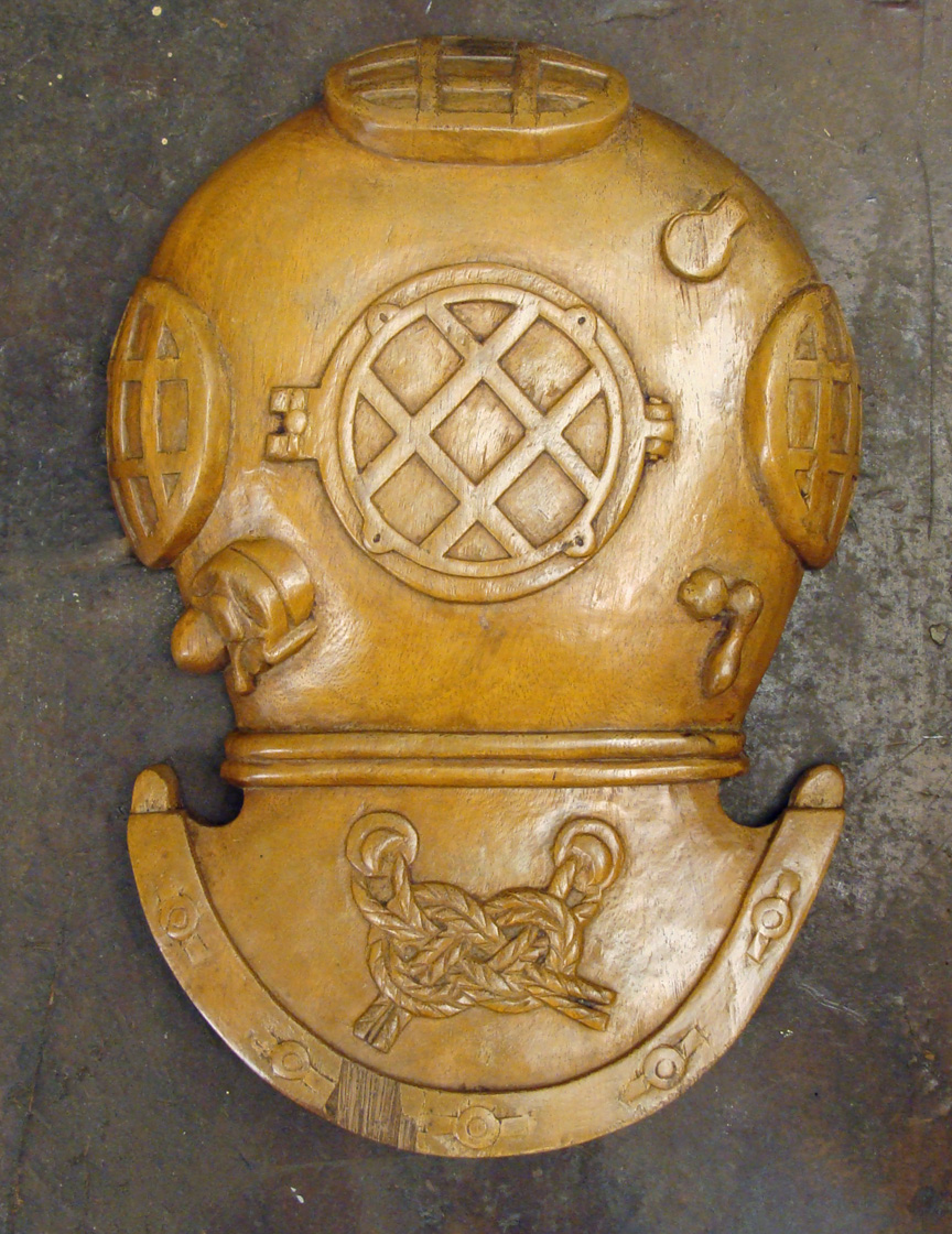 https://www.skipjackmarinegallery.com/mm5/graphics/00000001/MK-V-US-Navy-Shrader-dive-helmet-carved-wood-plaque-trade-sign-lg.jpg