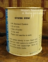 oysters, tin can, Miles, Norfolk, Virginia, VA, oyster stew, recipe