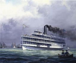 "SS Columbia; 1905" original oil painting by Peter Rindlisbacher
