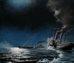 "Night Dash 1862" original oil painting by Peter Rindlisbacher