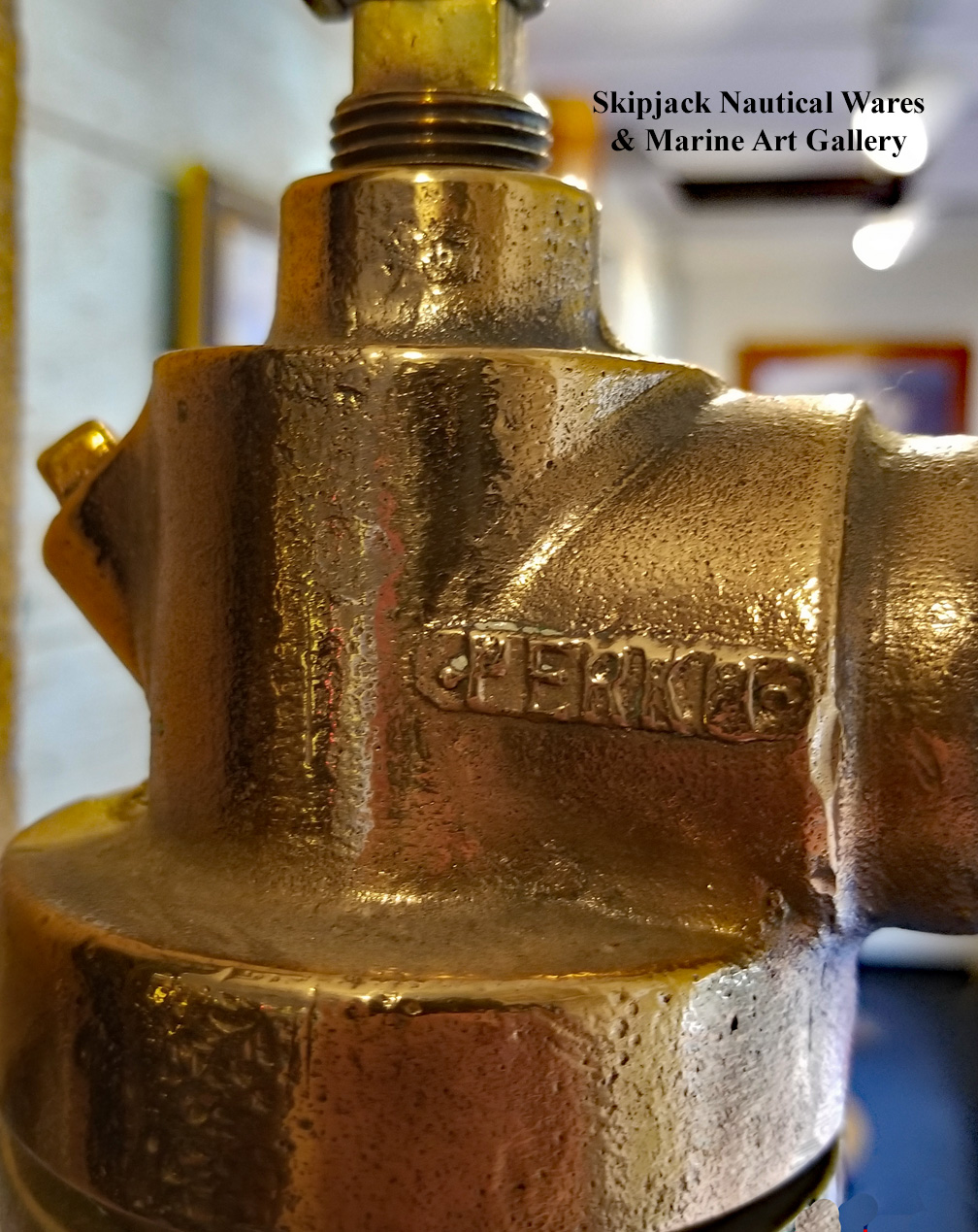 Antique Nautical Brass Galley Pump