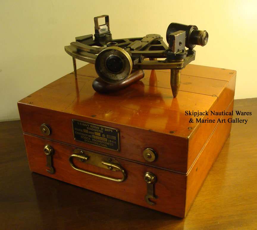 A WWII Era US Naval Sextant Type Stadimeter Manufactured by Schick