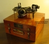 stadimeter, US Navy, WWII, sextant style, Schick Inc., Mark 5, boxed, marine, nautical, maritime, measurement, instrument