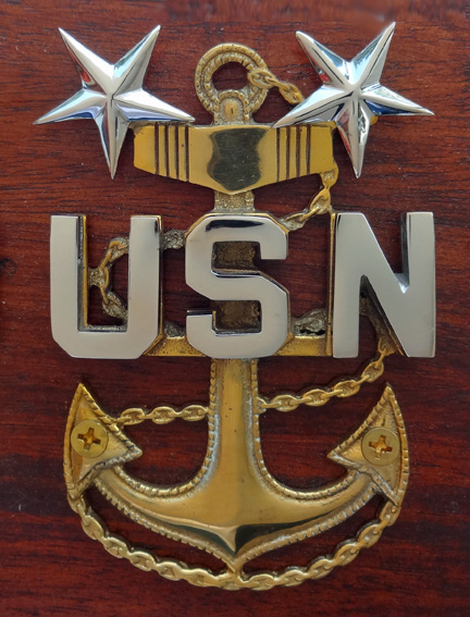 US Navy Master Chief small plaque: Skipjack Nautical Wares