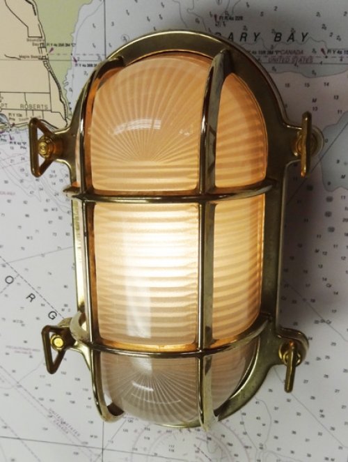 Oval Brass Bulkhead Light (new)