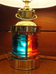 Brass Port & Starboard Bow Light Table Lamp (new)