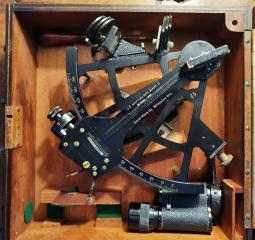 WWII US Navy David White & Co. Sextant