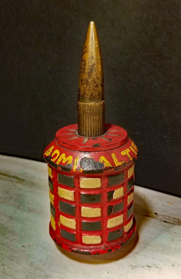 WWII Hand Grenade Trench Art Lighter: Skipjack Nautical Wares