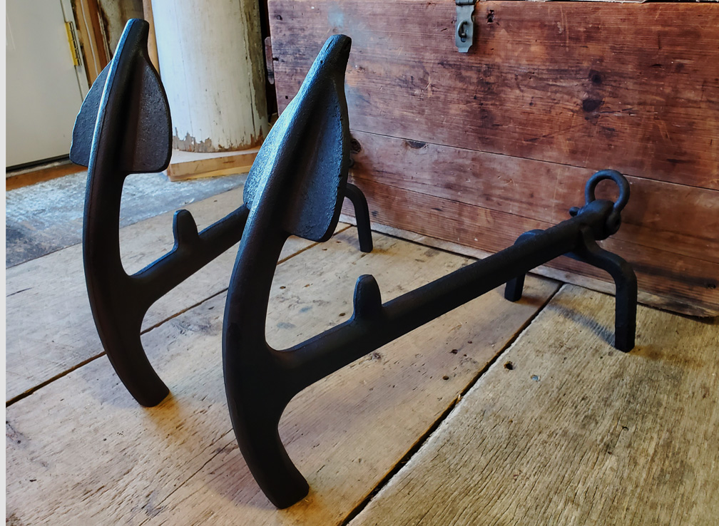 Antique Anchor Andirons Nautical Fireplace Skipjack Nautical Wares