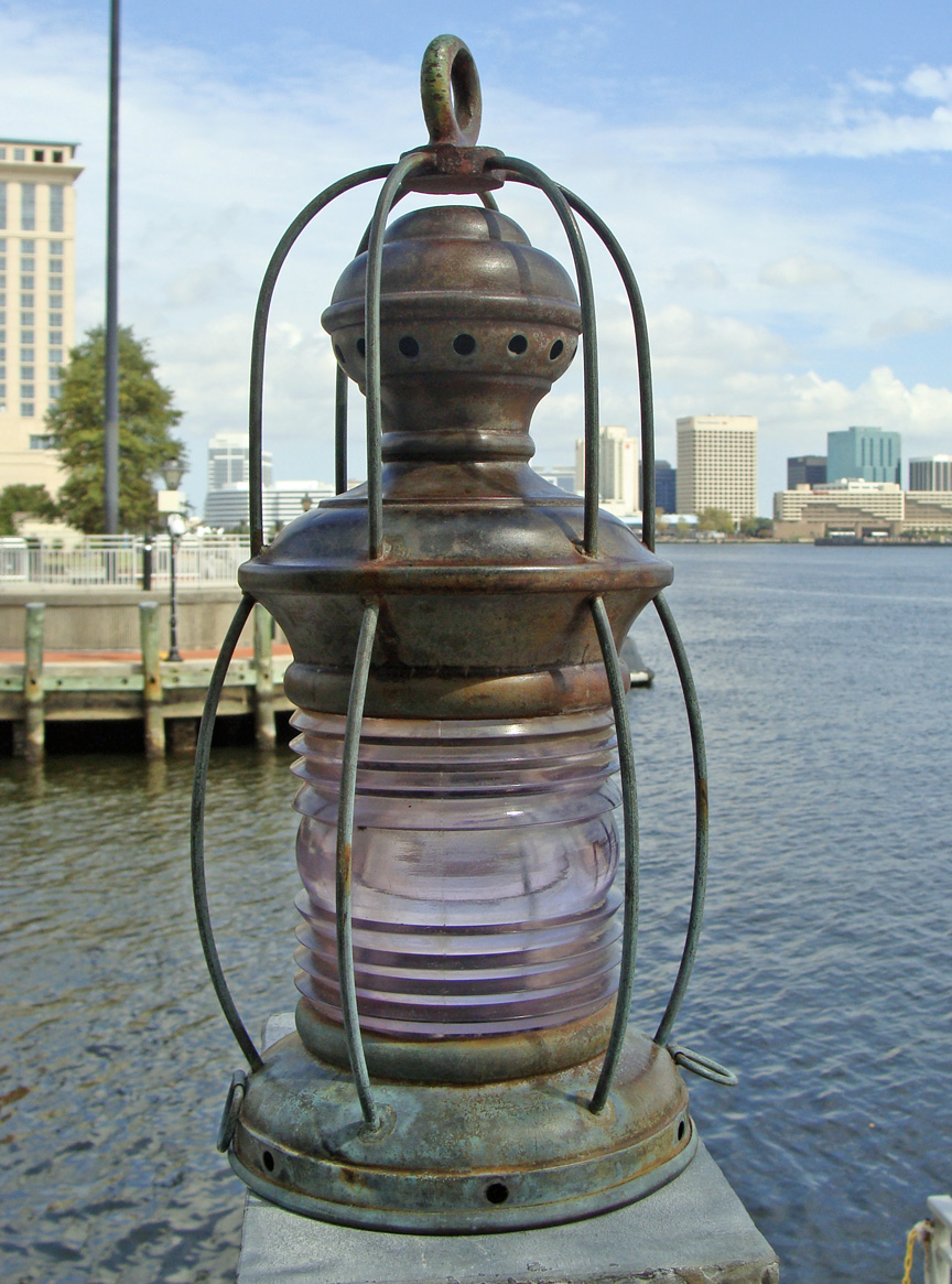 19th Century Brass Birdcage Anchor Light *: Skipjack Nautical Wares