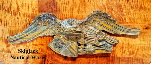 Early 20th Century Bellamy Style Carved Wooden Eagle