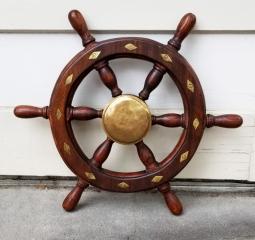 Exceptional Ships Wheel- Boat Wheel -- 25" diam.