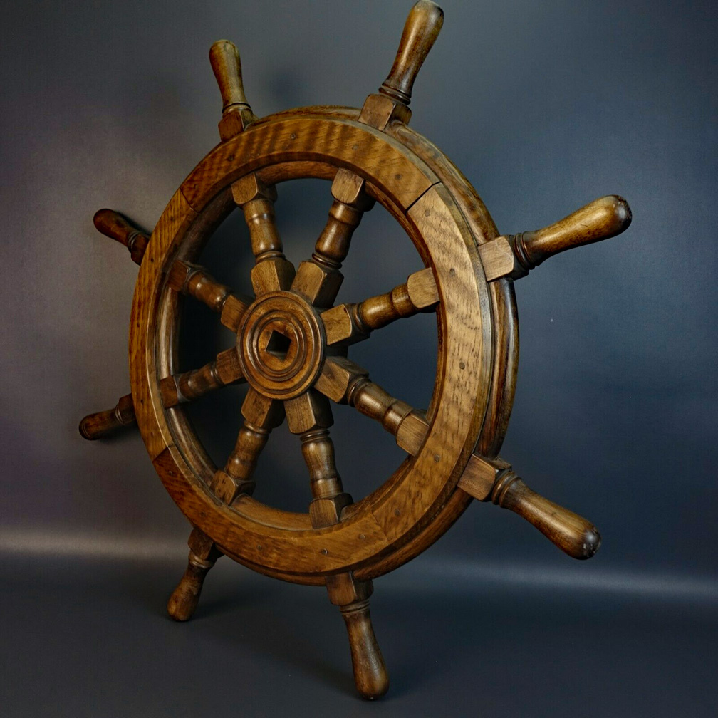 Vintage Ships Wheel- Work Boat or Yacht Wheel -- 26 diam.: Skipjack  Nautical Wares