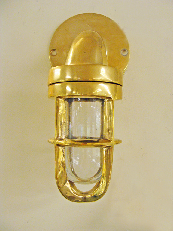 Small Brass 90 Degree Passageway Light (new): Skipjack Nautical Wares