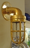 Brass 90 Degree Passageway Light, Nautical Lamp Wall Lighting